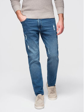Ombre Ombre Jeansy OM-PADP-0255 Niebieski Slim Fit