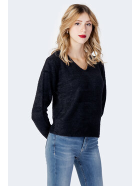 ONLY ONLY Maglione ELLA PIUMO LS V-NECK CC KNT Nero V-Neck Fit