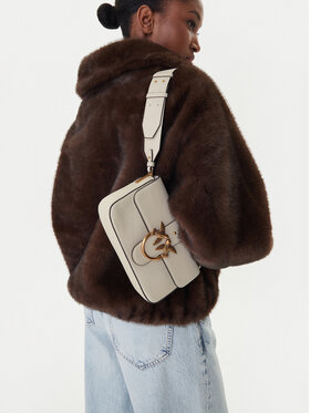 PINKO PINKO Handtasche Love One Mini Slouchy Fl Al 25-26 104340 A2OX Écru