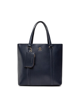 Tommy Hilfiger Tommy Hilfiger Дамска чанта Tommy Life Soft Tote AW0AW13138 Тъмносин