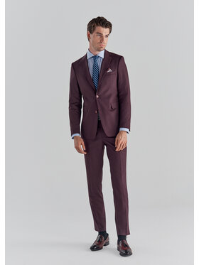 Pako Lorente Pako Lorente Spodnie garniturowe P22SF-6G-016 Bordowy Slim Fit
