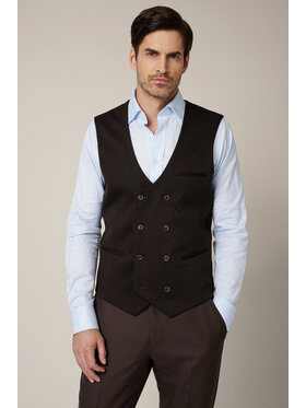 Lancerto Lancerto Kamizelka Castelmola KA131225000005 Brązowy Slim Fit
