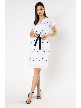 QUIOSQUE QUIOSQUE Každodenní šaty INDONESIA DRESS Bílá Regular Fit