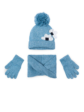 Mayoral Mayoral Komplet czapka, komin i rękawiczki 10071 Niebieski