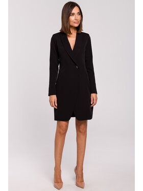 Stylove Stylove Koktejlové šaty S217 Černá Regular Fit