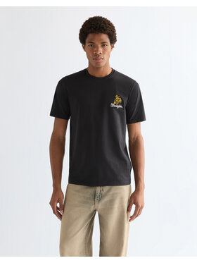 Wrangler Wrangler T-Shirt EMBROIDERY TEE Czarny Regular Fit