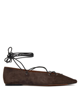 Polo Ralph Lauren Polo Ralph Lauren Balerini Suede Lace-Up Pointed Ballet Flat 818P15775001 Maro