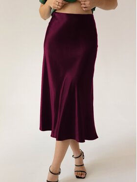 Cat&Cat Cat&Cat Maxi sukně maxi - jedwabna Bordó Regular Fit