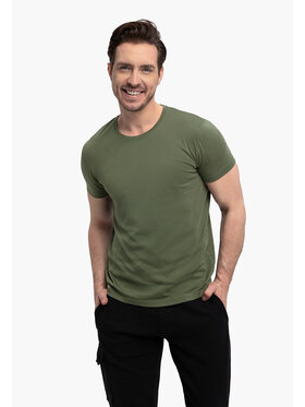 Volcano Volcano T-Shirt T-BASIC Zielony Regular Fit
