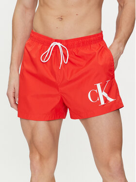 Calvin Klein Swimwear Calvin Klein Swimwear Szorty kąpielowe KM0KM00967 Czerwony Regular Fit
