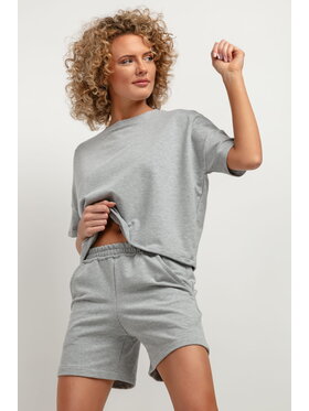 Tessita Tessita Szorty T385 Szary Straight Leg