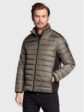 Calvin Klein Calvin Klein Vatovaná bunda Side Logo K10K108291 Šedá Regular Fit