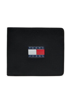 Tommy Jeans Tommy Jeans Portofel Mare pentru Bărbați Tjm Heritage Leather Cc Wallet AM0AM12082 Negru