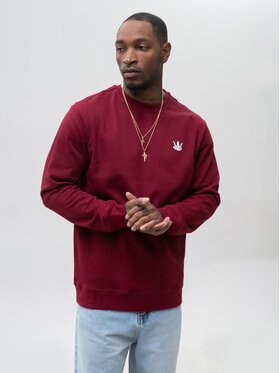 Jigga Wear Jigga Wear Bluza 73762 Bordowy Regular Fit