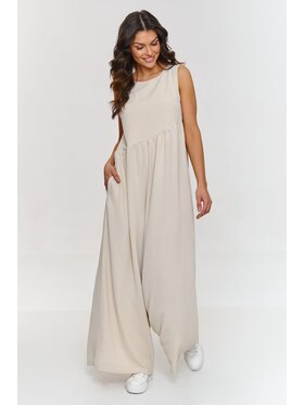 Makadamia Makadamia Kombinezon m887 Beżowy Loose Fit