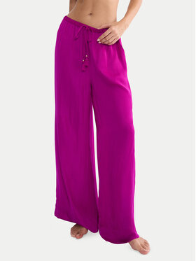 Triumph Triumph Szövet nadrág Summer 10227246 Sötét rózsaszín Wide Leg