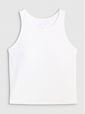 4F 4F Tank top SMART OFFICE Biały Slim Fit