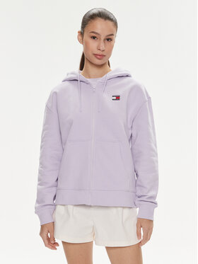 Tommy Jeans Tommy Jeans Bluza Badge DW0DW17955 Fioletowy Relaxed Fit