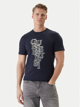 Guess Guess Tričko M6GI10 K2991 Tmavomodrá Slim Fit