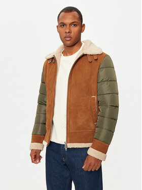 Bomboogie Bomboogie Lederjacke JMMILKPGST4 Braun Regular Fit