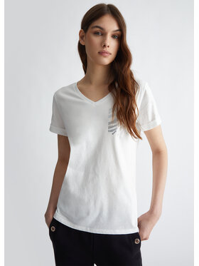 Liu Jo Liu Jo T-Shirt TF4078J6040N9635 Biały Regular Fit