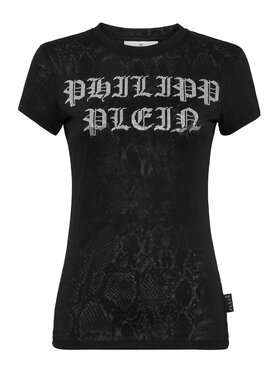 PHILIPP PLEIN PHILIPP PLEIN Tričko 9809 Čierna Skin Tight Fit