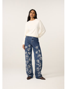 Fabienne Chapot Fabienne Chapot Sweter 6704-1607-172 Biały Regular Fit