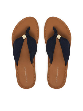 Tommy Hilfiger Tommy Hilfiger Japonki Th Ltr Footbed Summer Sandal FW0FW09194 Granatowy
