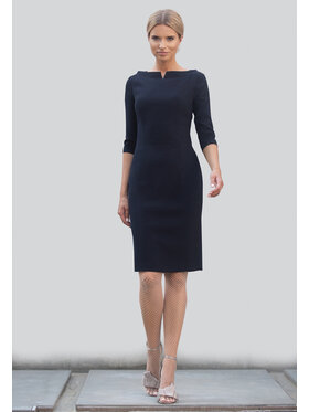 Kasia Zapała Kasia Zapała Sukienka koktajlowa Cleopatra Granatowy Slim Fit