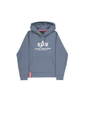 Alpha Industries Alpha Industries Bluza Basic Big Logo Hoodie Błękitny Regular Fit
