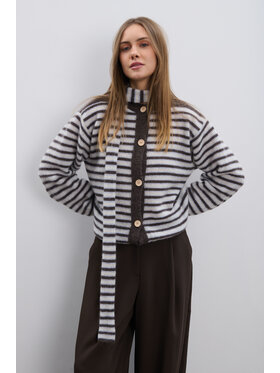 Fobya Fobya Kardigan F2104 Brązowy Basic Fit
