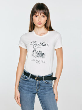 BIG STAR BIG STAR T-Shirt MARRSA Biały Basic Fit