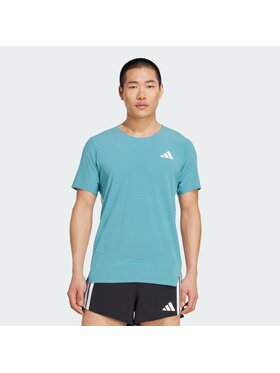 adidas adidas Koszulka techniczna Adizero Running Tee Turkusowy Slim Fit