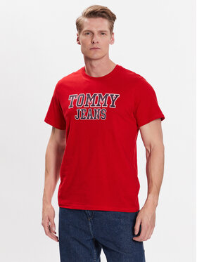 Tommy Jeans Tommy Jeans T-Shirt Essential DM0DM16405 Czerwony Regular Fit