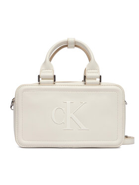 Calvin Klein Calvin Klein Borsetta Bold Ck Elongated Mini Tote LV04F3411G Bianco