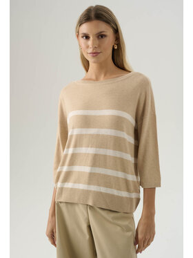 Femestage Femestage Sweter Femestage AB BASE SWE0850-015 Beżowy Regular Fit