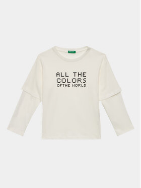 United Colors Of Benetton United Colors Of Benetton Majica 3VR5C10DH Bijela Regular Fit