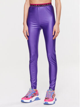 Versace Jeans Couture Versace Jeans Couture Legginsy 74HAC101 Fioletowy Slim Fit