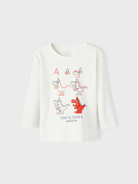 NAME IT NAME IT Μπλουζάκι 13212872 Λευκό Regular Fit
