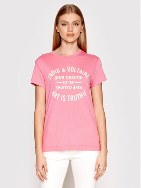 Zadig&Voltaire Zadig&Voltaire T-Shirt Walk Blason JWTS00003 Różowy Regular Fit
