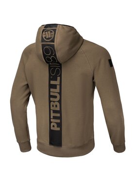 PITBULL PITBULL Bluza Bluza z kapturem Stafford L Brązowy Regular Fit