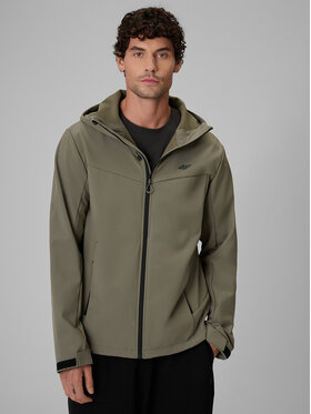 4F 4F Kurtka przejściowa URBAN COMMUTER Khaki Regular Fit