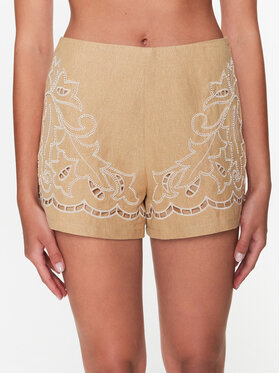 TWINSET TWINSET Šortky z materiálu 231TT2382 Béžová Regular Fit