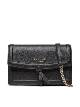Kate Spade Kate Spade Kabelka Knott Pebbled Leather Flap Cro K6830 Černá