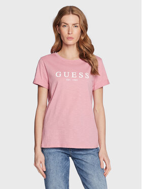 Guess Guess Tricou 1981 W2BI68 K8G01 Roz Regular Fit
