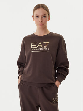 EA7 Emporio Armani EA7 Emporio Armani Mikina 7W000416 AF12473 U6063 Hnědá Relaxed Fit