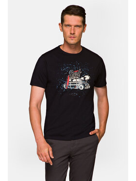 Lancerto Lancerto T-Shirt Reggie TS073221000018 Czarny Regular Fit