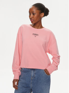 Tommy Jeans Tommy Jeans Majica dugih rukava Essential Logo DW0DW17796 Ružičasta Relaxed Fit