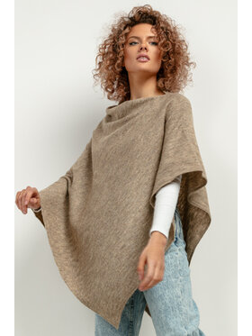 Tessita Tessita Ponczo T419/2/OneSize Brązowy Loose Fit