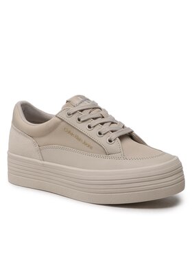 Calvin Klein Jeans Calvin Klein Jeans Laisvalaikio batai Vulc Flatf Low Cut Mix Material YW0YW00864 Smėlio